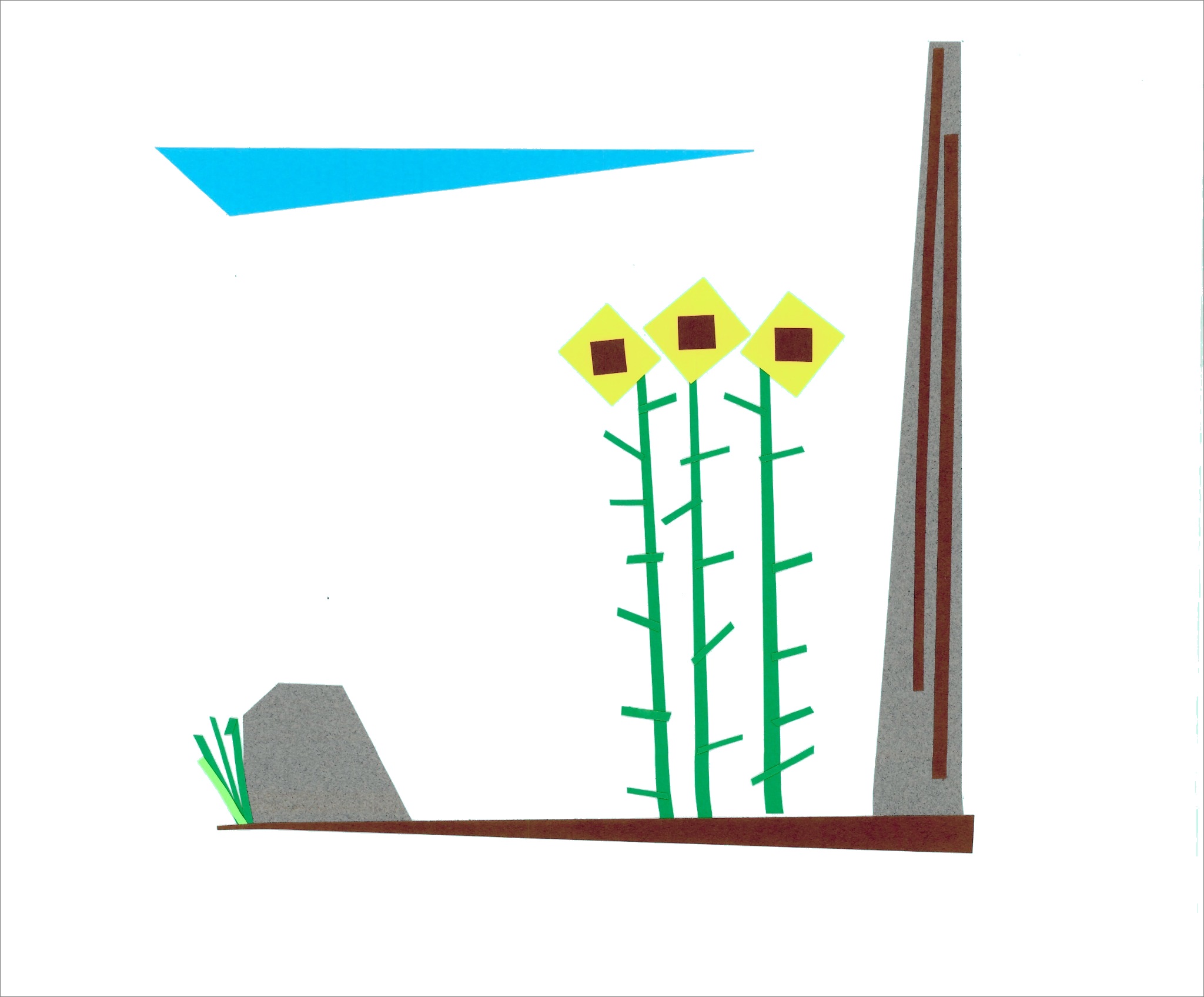 Sunflowers And Tree